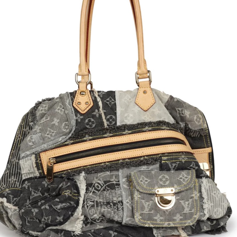 Louis Vuitton denim patchwork bowly - image 2